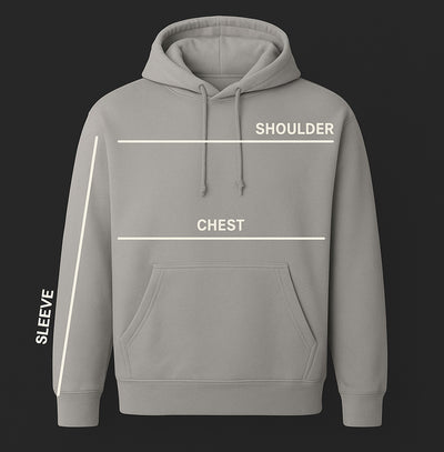 Hoodie size reference